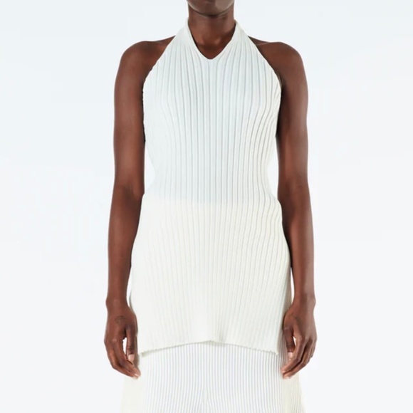 Tech Poly Ribbed Halter Wrap Tank - Picture 4 of 4